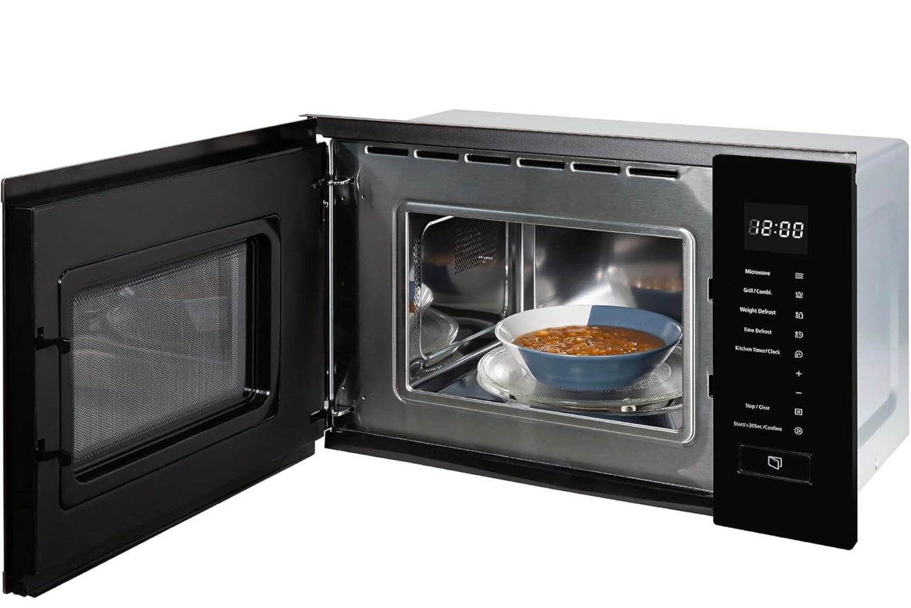 Russell Hobbs Built in 20 Litre Touch Control Digital Microwave with Grill, Defrost Setting, 5 Power Levels, 8 Autocook Settings, Black, 1 Year Guarantee RHBM2002B
