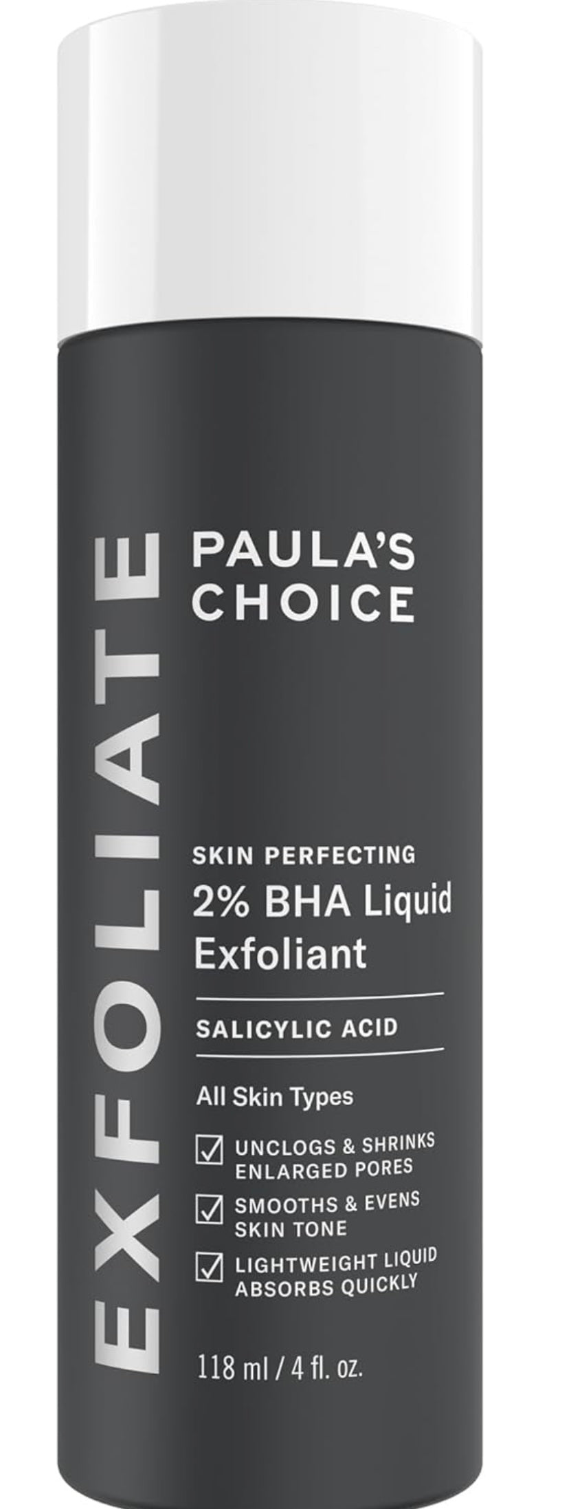 Paula's Choice SKIN PERFECTING 2% BHA Liquid Salicylic Acid Exfoliant-Facial Exfoliant for Blackheads, Enlarged Pores, Wrinkles & Fine Lines