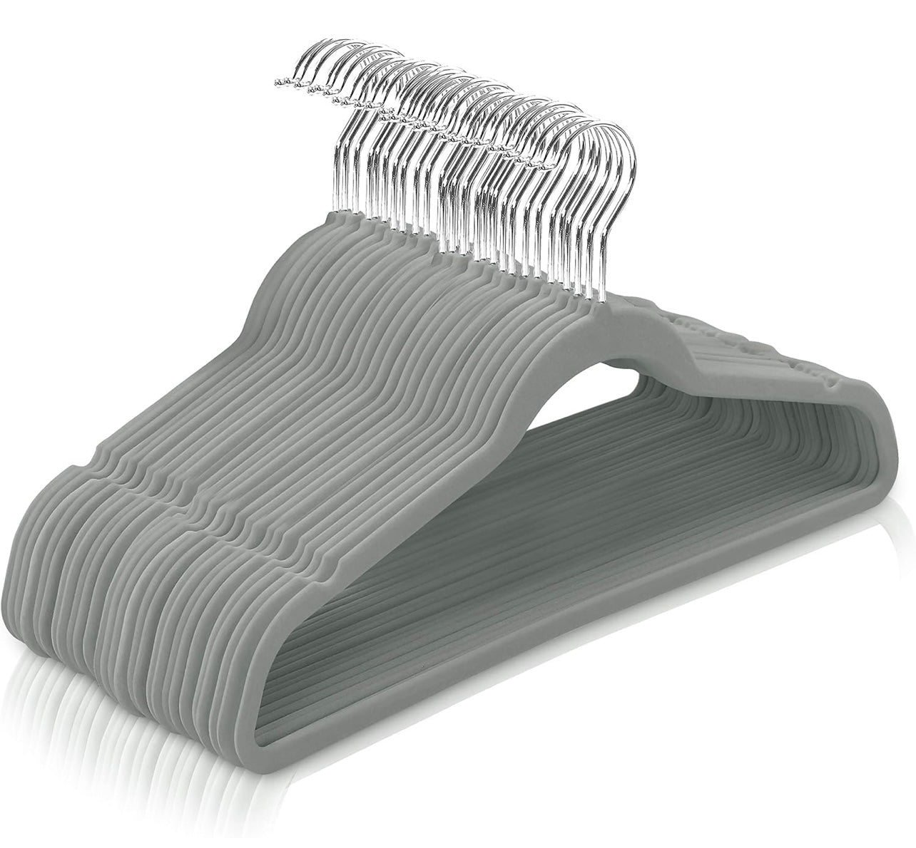 Velvet Hangers 50 Pack - Non-Slip Clothes Hangers - Black Hangers - Suit Hangers with 360 Degree Rotatable Hook - Heavy Duty Coat Hangers - Pants Hangers