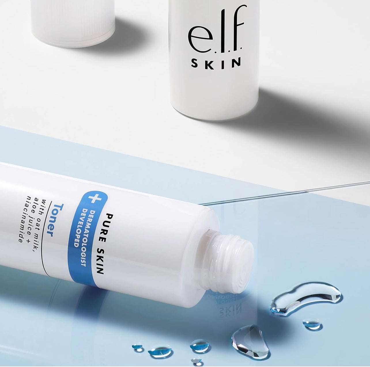 e.l.f. Skin Pure Skin Toner, Gentle, Soothing & Exfoliating Daily Toner for A Smoother-Looking Complexion, Made with Oat Milk, Aloe Juice & Niacinamide