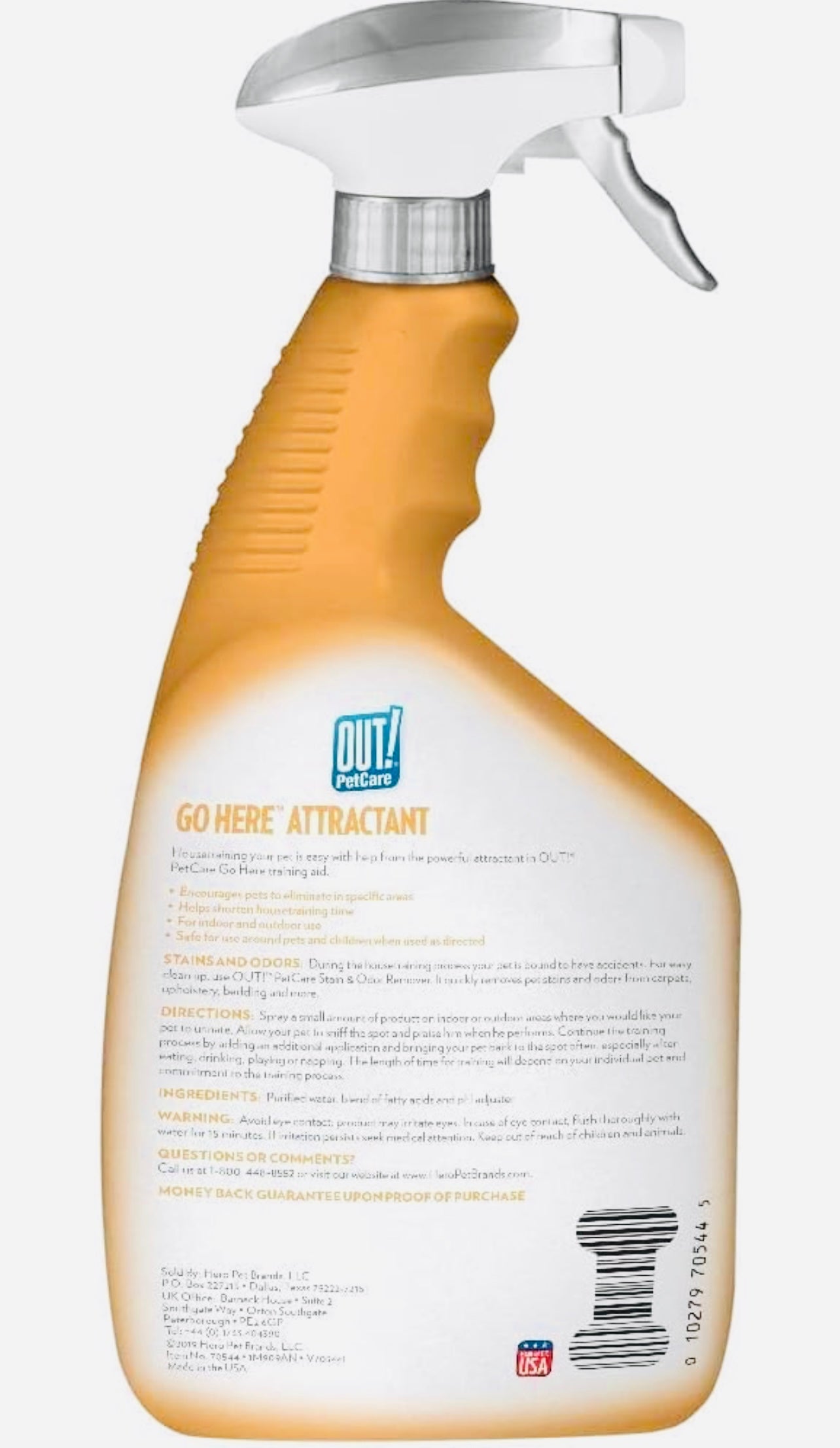 OUT! PetCare Go Here Attractant Indoor and Outdoor Dog Training Spray | House-Training Aid for Puppies and Dogs |