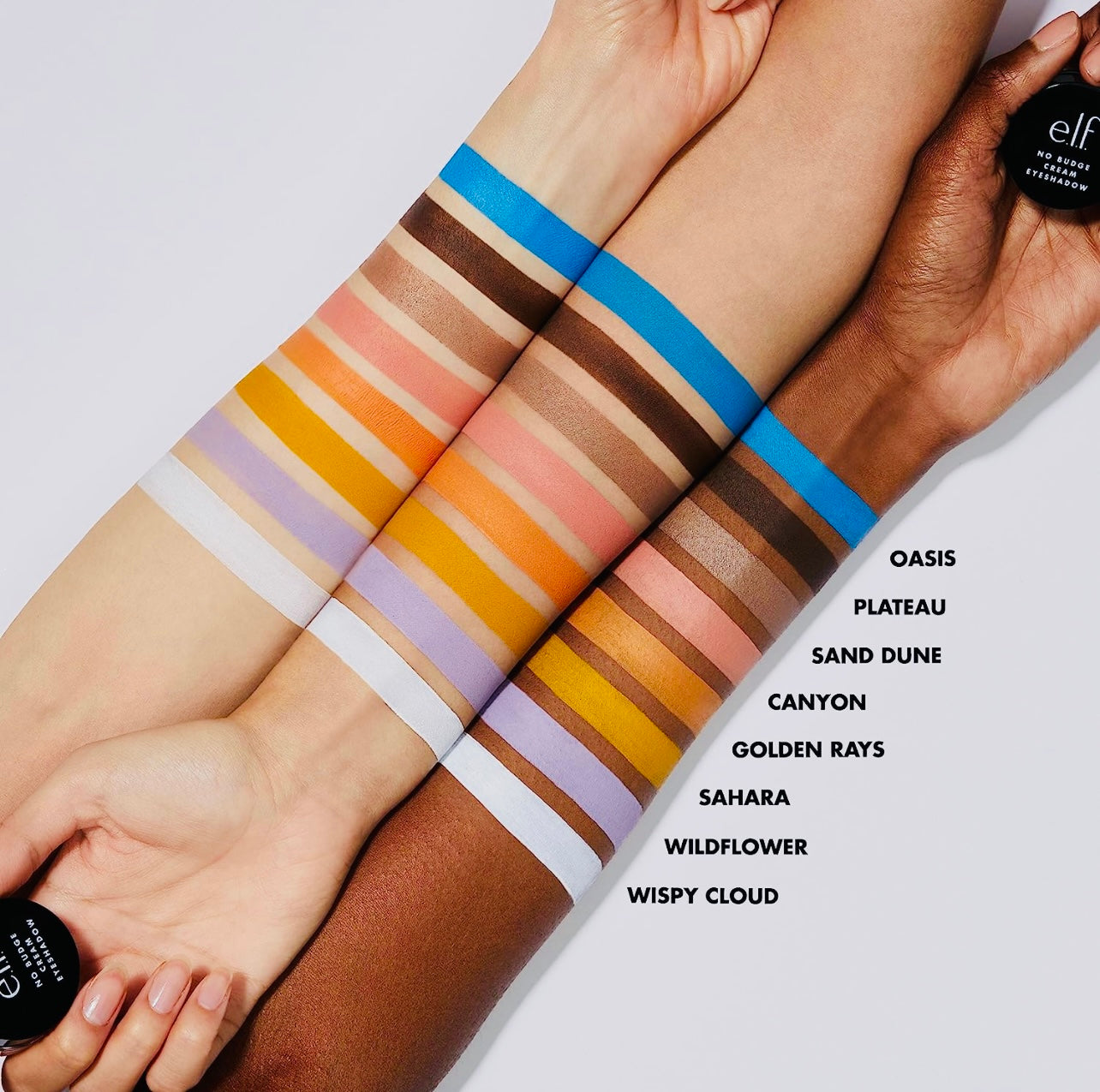 e.l.f. No Budge Cream Eyeshadow, 3-in-1 Eyeshadow, Primer & Liner With Crease-Resistant Color & Stay-Put Power, Vegan & Cruelty-Free, Sahara