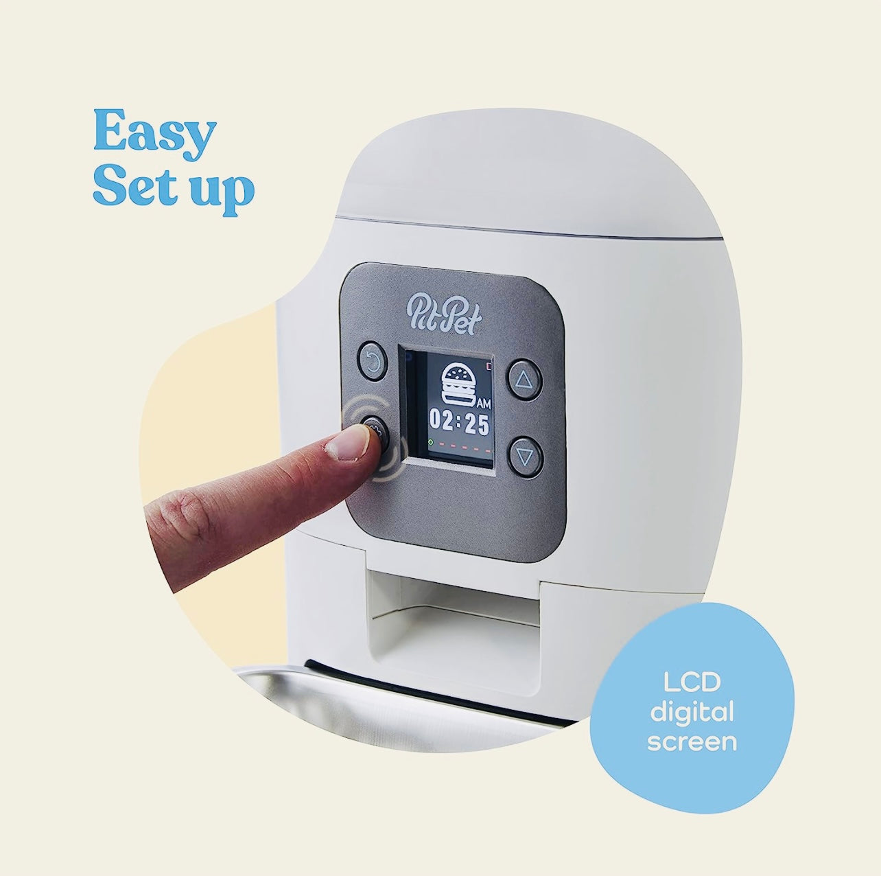 Smart Automatic Cat Feeder - 6-L Reliable Automatic Cat Food Dispenser with Display LCD Screen for Easy Set Up -Portion Control Automatic Dog Feeder - Desiccant Bag Keeps Dry Food Fresh-Voice Recorder