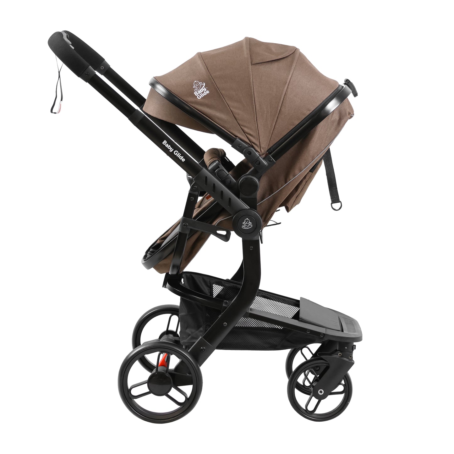 Baby Glide Luxury High View Baby Stroller with Reversible Seat, One-Hand Fold