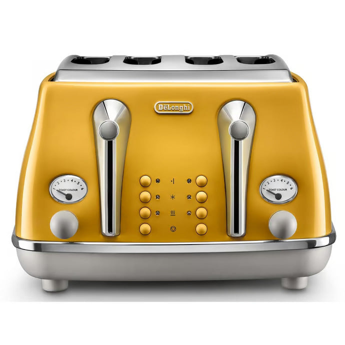 De'Longhi Icona Capitals 4 Slice ToasterNew York Yellow CTOC4003Y