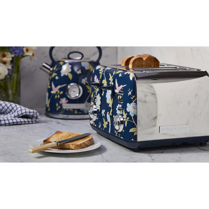 Laura Ashley Elveden 4 Slice Toaster - Navy SBT583BS