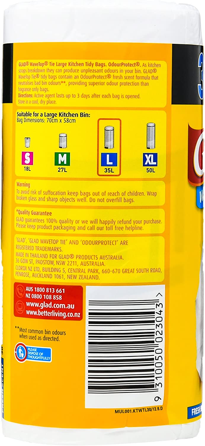 Glad Wavetop Kitchen Tidy Bags