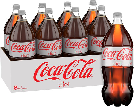 Coca-Cola Diet Soft Drink Multipack Bottles 8 x 2L