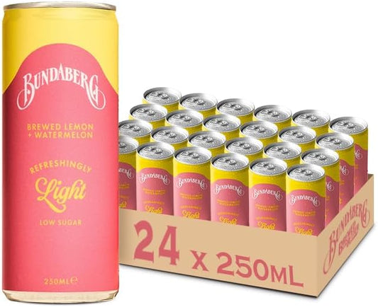 Bundaberg Refreshingly Light Lemon & Watermelon 24 x 250ml