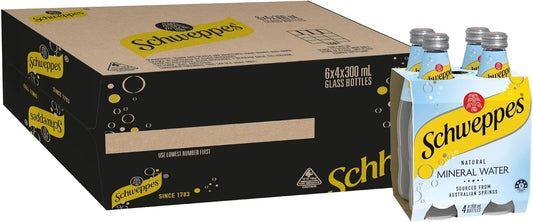 Schweppes Natural Mineral Water, 4 x 300 ml (Pack of 6)