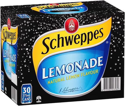 Schweppes Lemonade, 30 x 375mL
