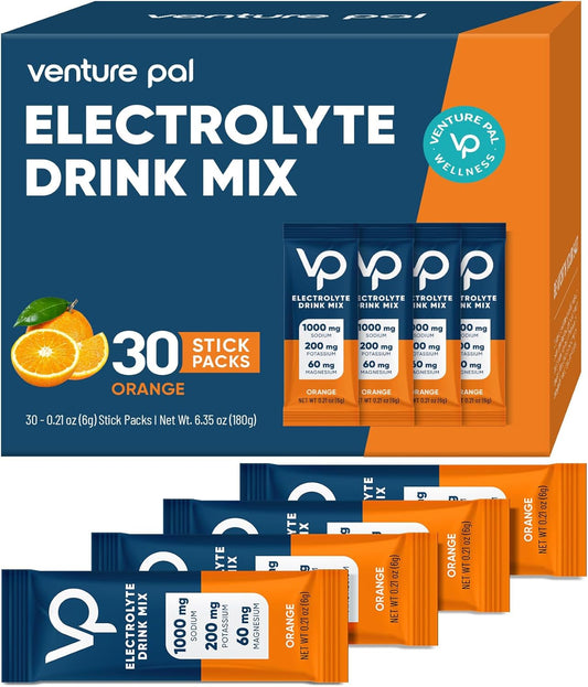 Venture Pal High Sodium Sugar Free Electrolytes Powder Packet - Drink Mix - 30 Sticks