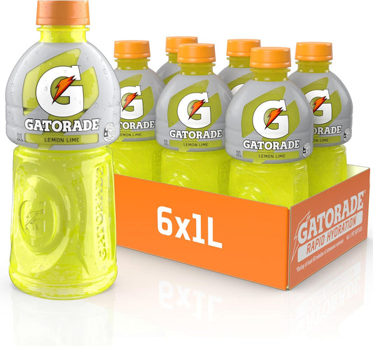 Gatorade Lemon Lime Sports Drink, 6 x 1L