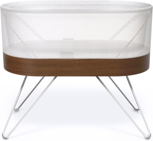 Smart Sleeper Baby Bassinet - Bedside Crib with Automatic Rocking Motions and Soothing White Noise - Ideal for Newborn Babies to 6 Months - Natural Sleep Training