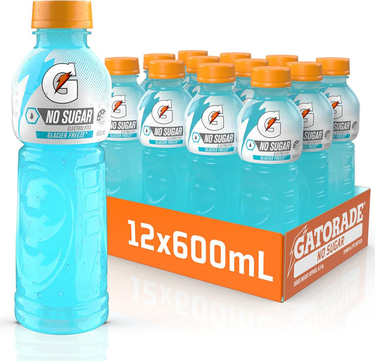 Gatorade No Sugar Glacier Freeze Sports Drink 12 x 600ml Bottle