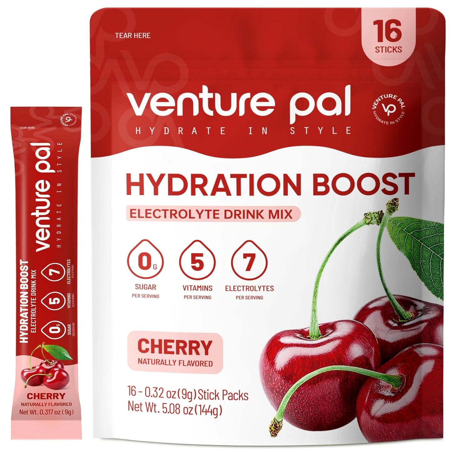 Venture Pal Sugar Free Electrolyte Powder Packets - Liquid Daily IV Drink Mix for Rapid Hydration & Party Recovery