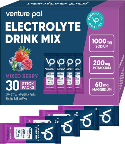 Venture Pal High Sodium Sugar-Free Electrolyte Powder Pac-30 Sticks