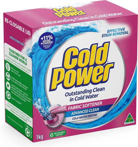 Cold Power Advanced Clean with A Touch of Fabric Softener Laundry Powder 1 kg