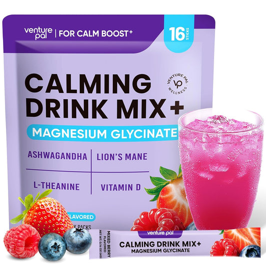 Venture Pal Calming Powdered Drink Mix, Magnesium Glycinate,sugar free