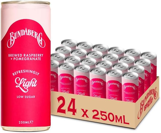 Bundaberg Refreshingly Light Raspberry & Pomegranate 24 x 250ml