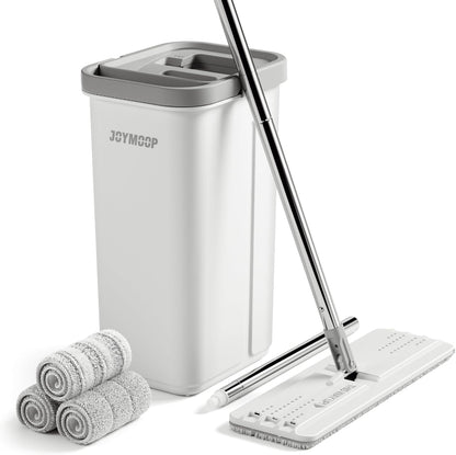 JOYMOOP Mop and Bucket Set with Wringer, Flat Mops for Floor Cleaning