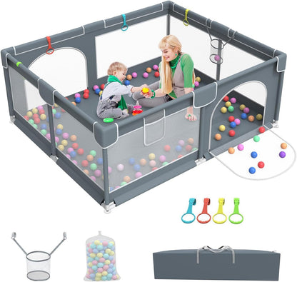Extra Large Baby Playpen, GuanfeiTech 200 * 180cm Playyard Play Pens for Babies and Toddlers