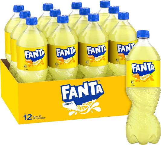 Fanta Lemon Soft Drink 12 x 1.25L Bottle