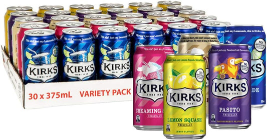 Kirks Variety Soft Drink Multipack Cans 30 x 375mL