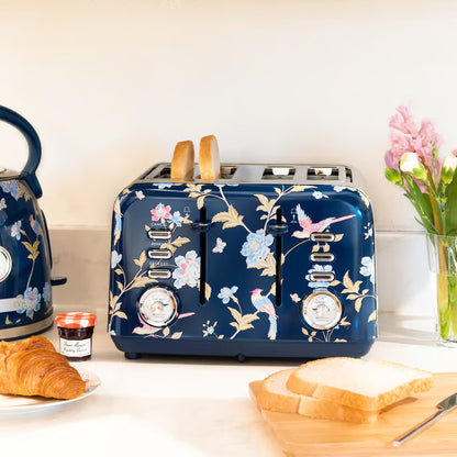 Laura Ashley Elveden 4 Slice Toaster - Navy SBT583BS