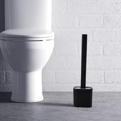 Pack of 2 Bathroom Silicone Bristles Toilet Brush with Holder Brush Set_8