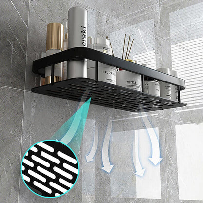 Wall Mount No Drilling Adhesive Bathroom Shelves Basket Inside Shower_7