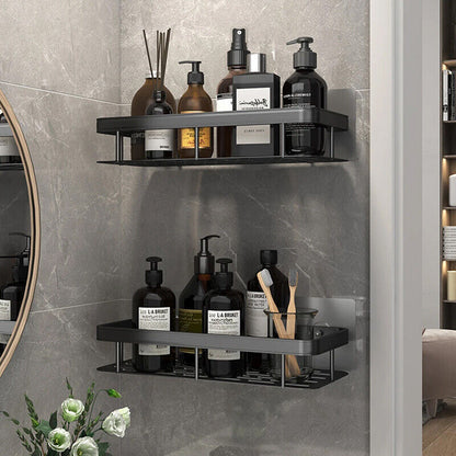 Wall Mount No Drilling Adhesive Bathroom Shelves Basket Inside Shower_2