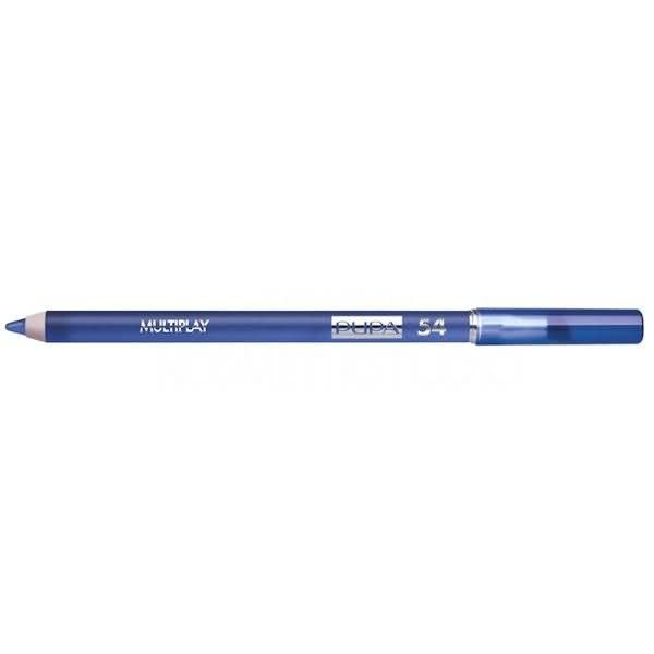 Pupa Milano Multiplay Eye Pencil - Creamy, Blendable Eyeliner With Smudge Tip - Create Long Wearing, Glamorous Intensity - Smooth, Lasting Color Liner For Waterline Or Lid - 54 Indigo Blue - 0.04 Oz