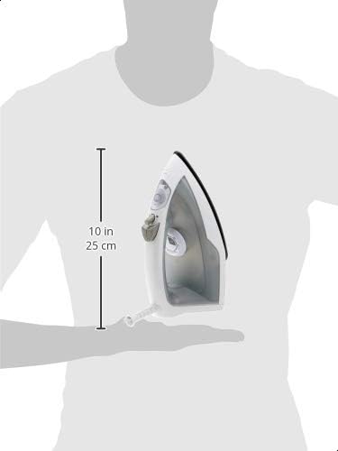 Basics Teflon Soleplate Steam Iron, 1200-Watt, Gray, 1.31ft
