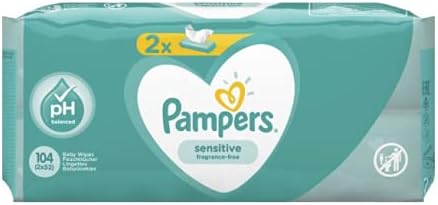 Pampers 81687189 Sensitive Baby Wipes, White
