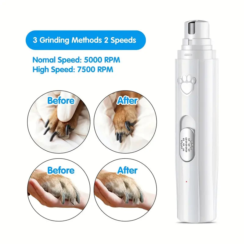 Pet Nail Grinder for Dogs and Cats - Easy and Painless Grooming Tool for Paws