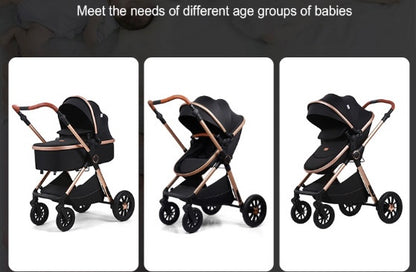Luxury baby stroller one click foldable and reversible high quality baby stroller 0-36 months