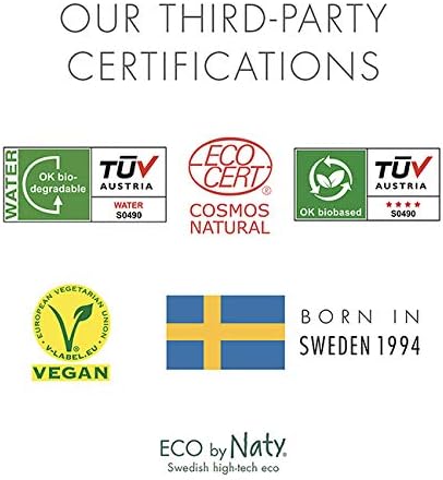 Eco by Naty, Newborn Toilet Tissues 1 Pack of 56 Compostable Plant Based 0% Plastic No Harmful Chemicals