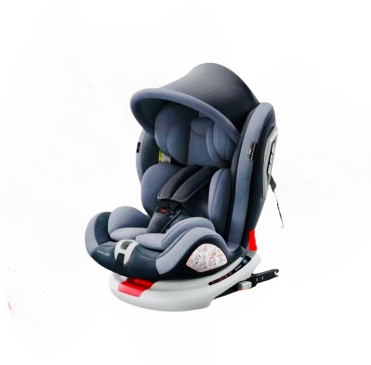 Baby car seat for 0-12 years old,Luxury ISOFIX car seat 360 degree all in one rotational ,comfortable and safe car seat,Black