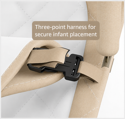 Ergonomic Baby Bouncer Chair with 2 Comfort Modes, Breathable Fabric & Machine-Washable Cover