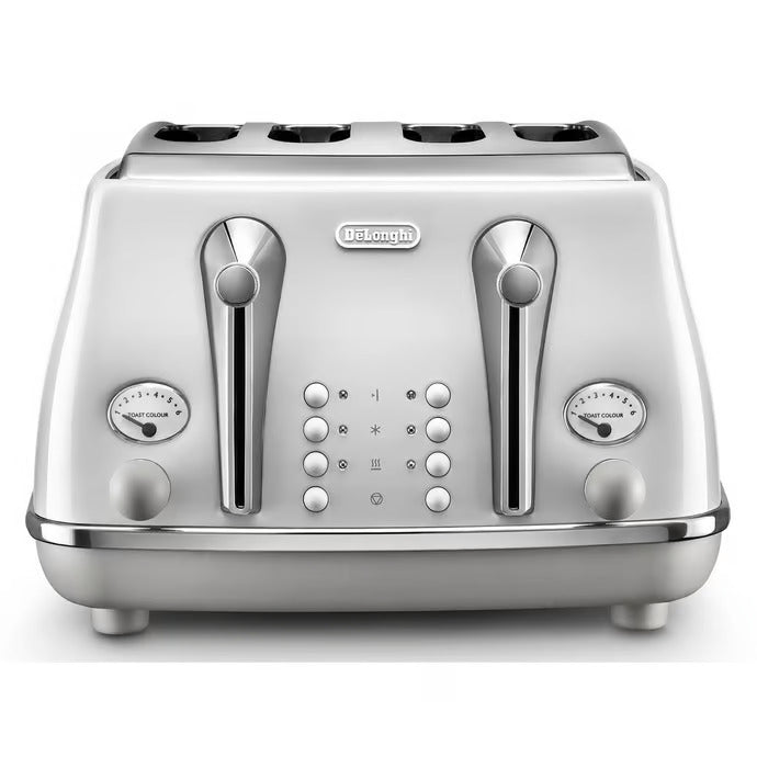 De'Longhi Icona Capitals 4 Slice ToasterSydney White CTOC4003W