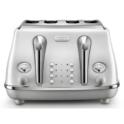 De'Longhi Icona Capitals 4 Slice ToasterSydney White CTOC4003W