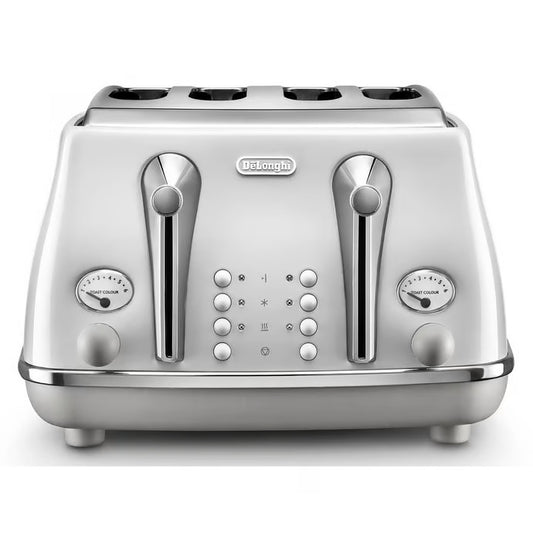 De'Longhi Icona Capitals 4 Slice ToasterSydney White CTOC4003W