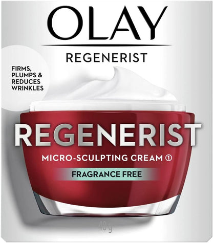 Olay Regenerist Micro Sculpting Face Cream Moisturiser Fragrance Free, 48G