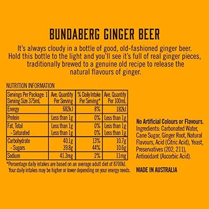 Bundaberg Ginger Beer 375 ml (Pack of 24)