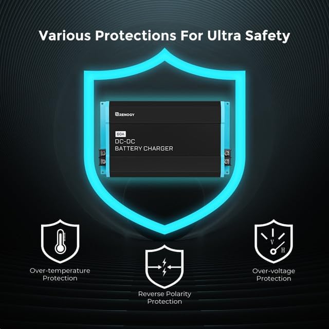 Renogy 60A DC to DC Battery Charger 12V Car Battery Charger