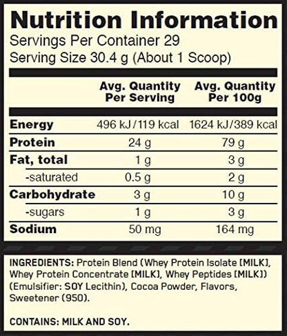 OPTIMUM NUTRITION Gold Standard 100% Whey Protein Powder, Double Rich Chocolate, 907g
