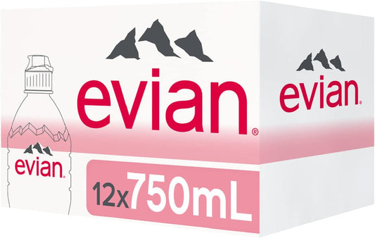 Evian Natural Mineral Water 12 x 750ml