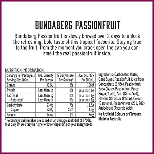 Bundaberg Passionfruit Mini Cans - 24 Pack