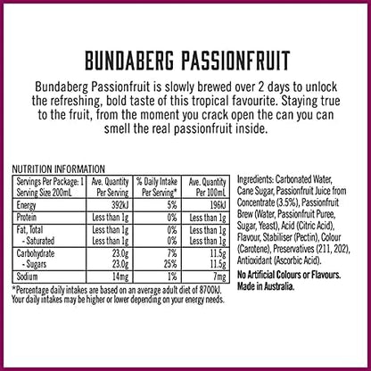 Bundaberg Passionfruit Mini Cans - 24 Pack